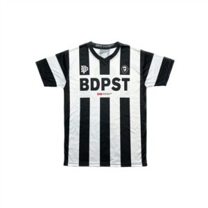 BP Clothing Black & White Striped Soccer Jersey